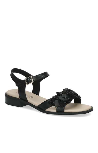 Ladies Caprice Glitter Leather Sandal