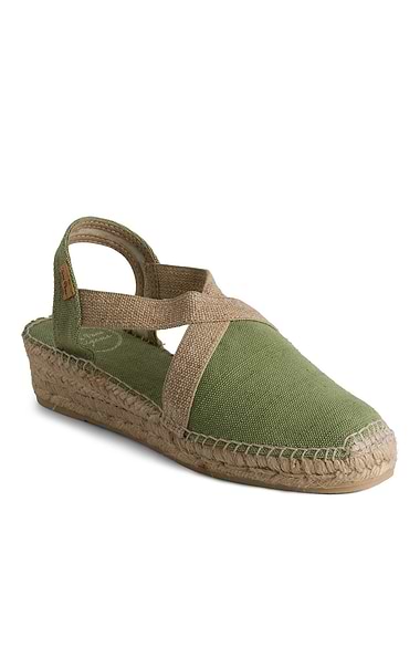 Ladies Toni Pons Cross Strap Flat Espadrille