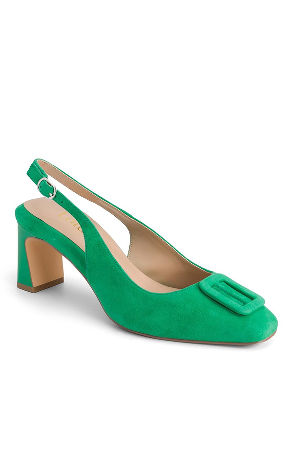 Ladies Rochelle Suede Slingback Shoes