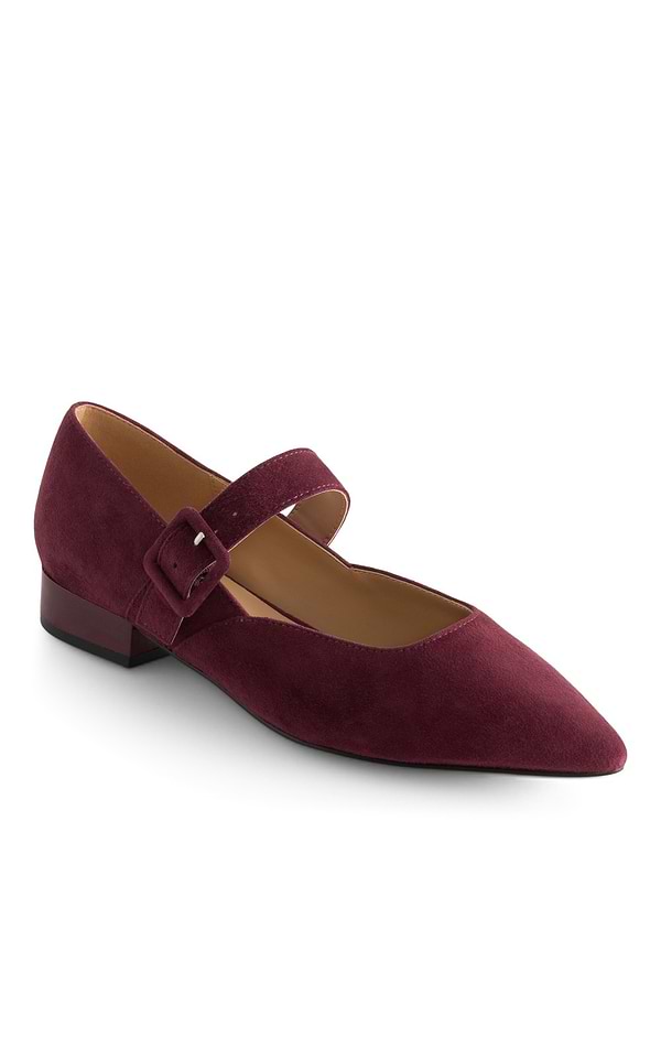 Ladies Suede Mary Jane Pumps