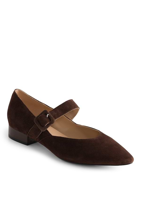 Ladies Suede Mary Jane Pumps