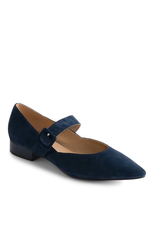 Ladies Suede Mary Jane Pumps