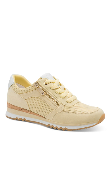 Ladies Marco Tozzi Suede Side Zip Sneaker