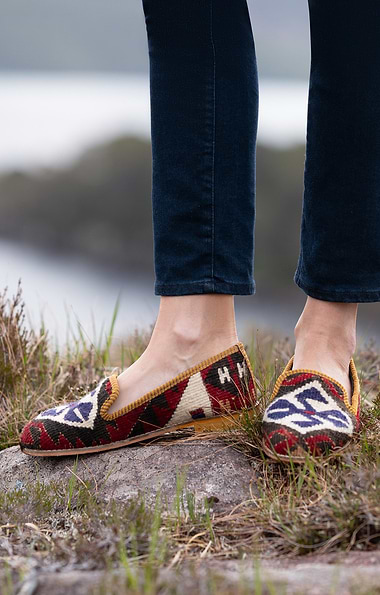 Ladies Handmade Kilim Aztec Loafers