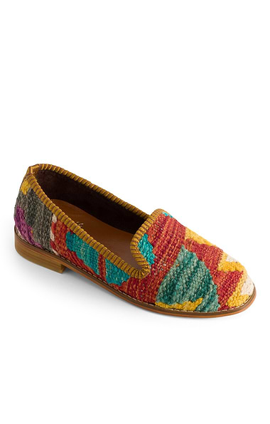 Ladies Handmade Kilim Aztec Loafers