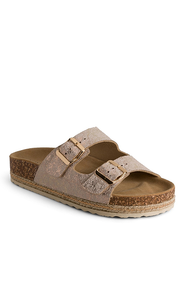 Ladies Soda Metallic Sliders