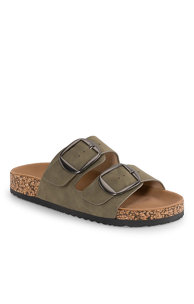 Ladies Rondo Double Strap Oversized Buckle Slider