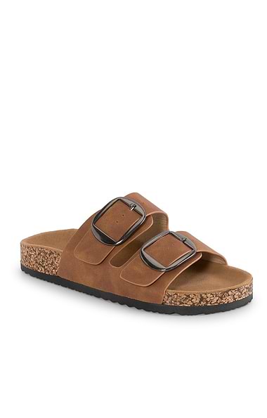 Ladies Rondo Double Strap Oversized Buckle Slider