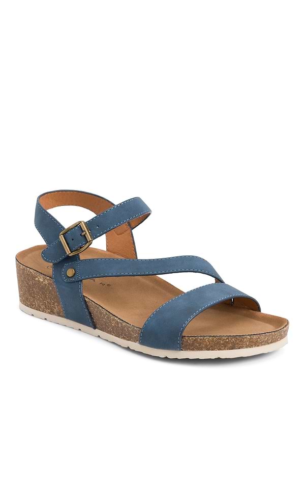 Ladies Cluster Strap Wedge Sandal