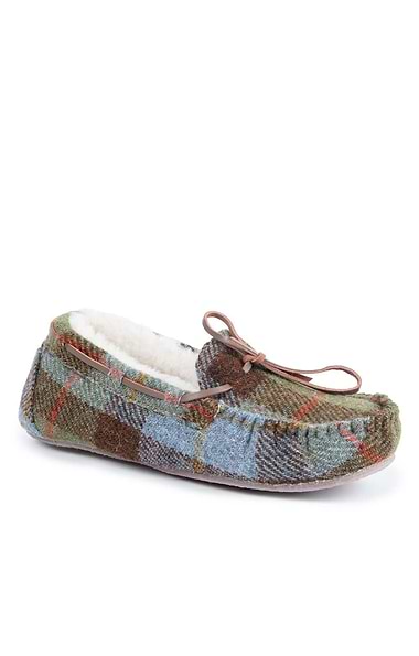 Ladies Harris Tweed® Moccasin Slippers