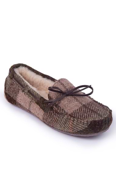 Ladies Harris Tweed® Moccasin Slippers