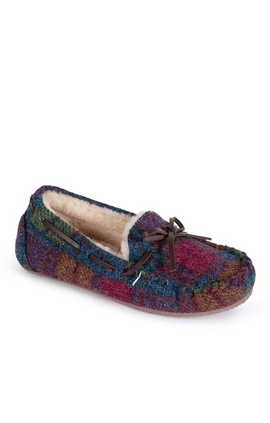 Ladies Harris Tweed® Moccasin Slippers
