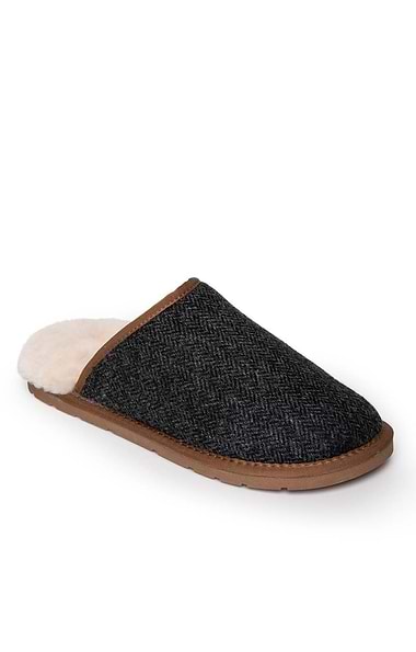 Men's Shetland Tweed Mule Slippers