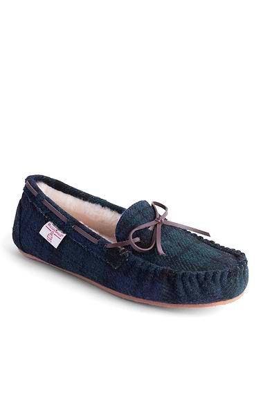 Men's Harris Tweed® Moccasin Slippers
