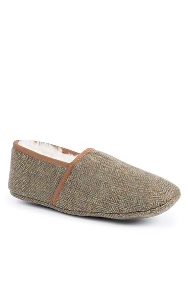 Men's Tweed Slippers