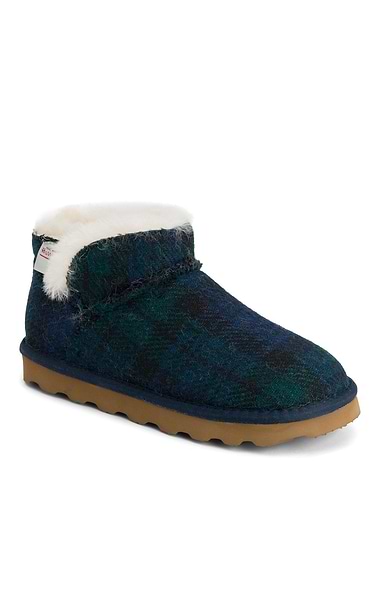 Ladies Harris Tweed® Ankle Boot Slippers