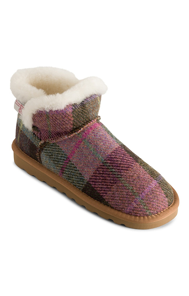 Ladies Harris Tweed® Ankle Boot Slippers