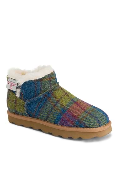 Ladies Harris Tweed® Ankle Boot Slippers