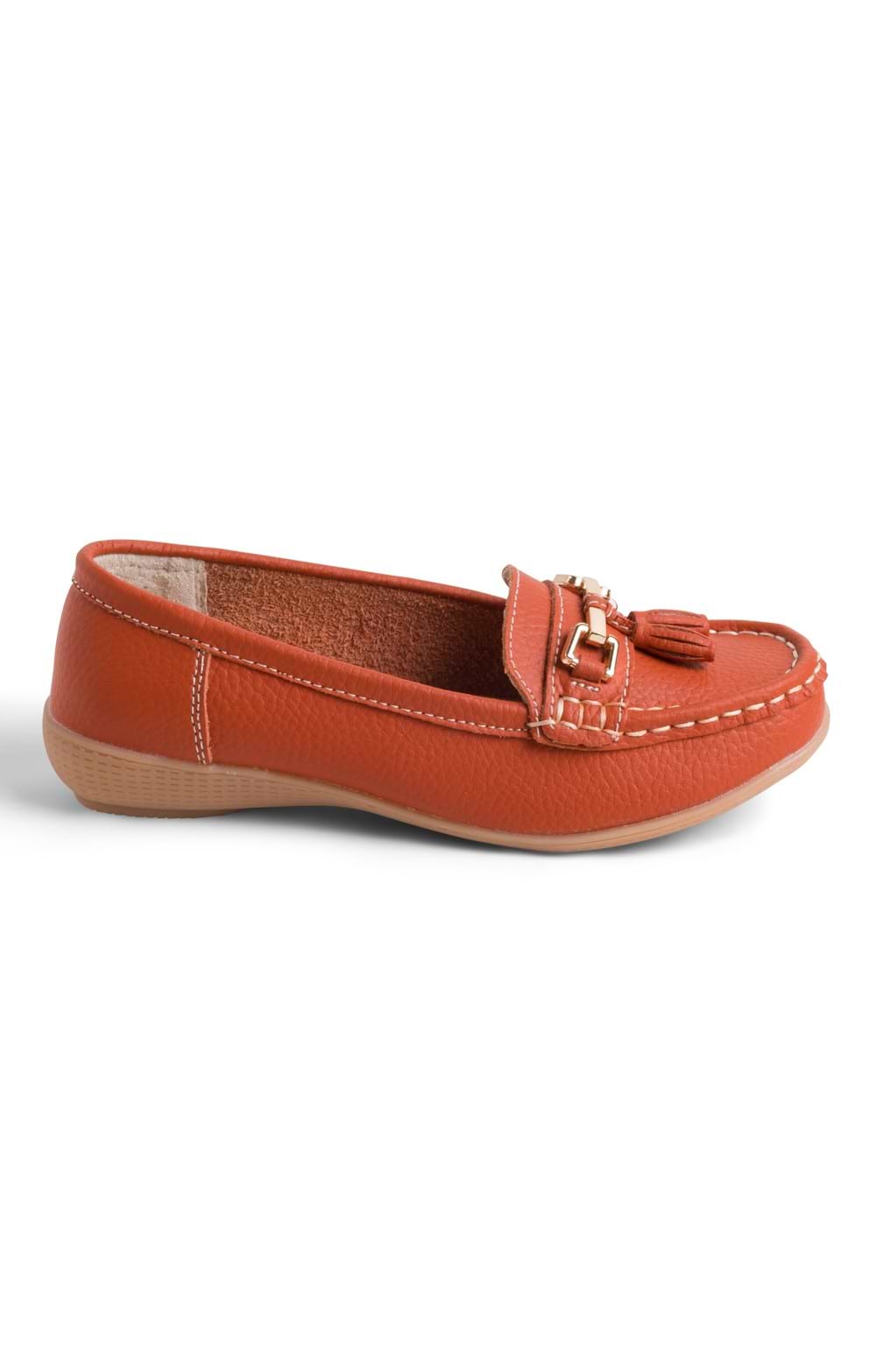 Ladies Nautical Moccasin, Orange House of Bruar