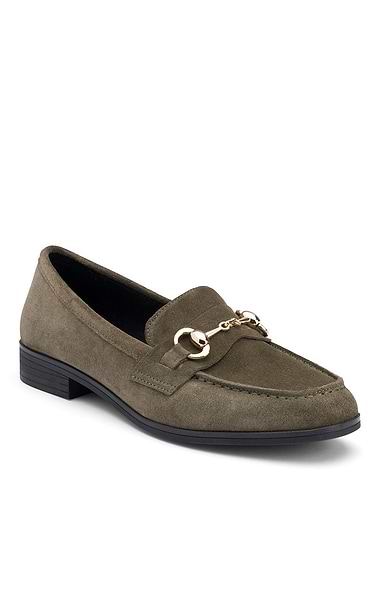 Ladies Suede Snaffle Loafer