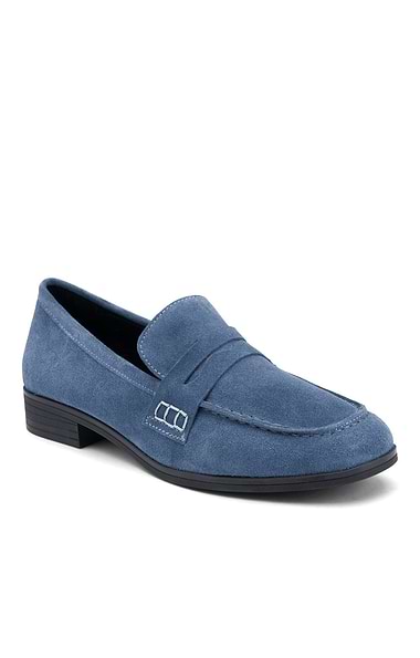 Ladies Suede Penny Loafer