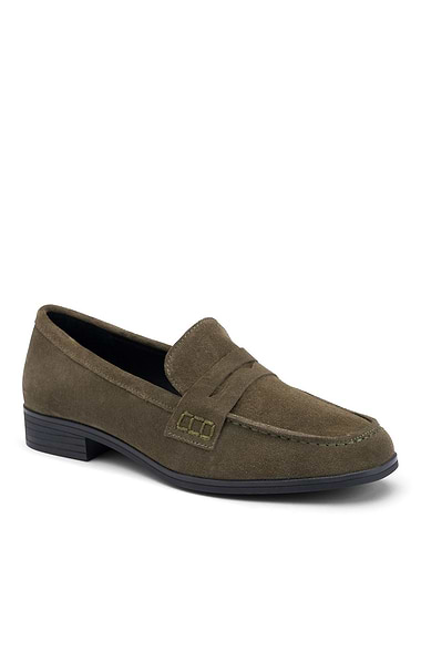 Ladies Suede Penny Loafer