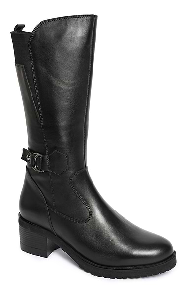 Ladies Leather Calf Boot With Buckle