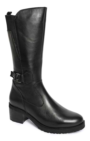 Ladies Leather Calf Boot With Buckle