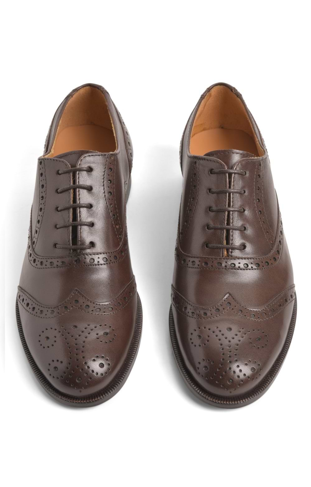 Ladies Country Leather Brogue, Brown - House of Bruar