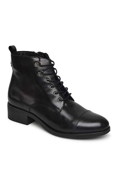 Ladies Leather Lace Ankle Boot