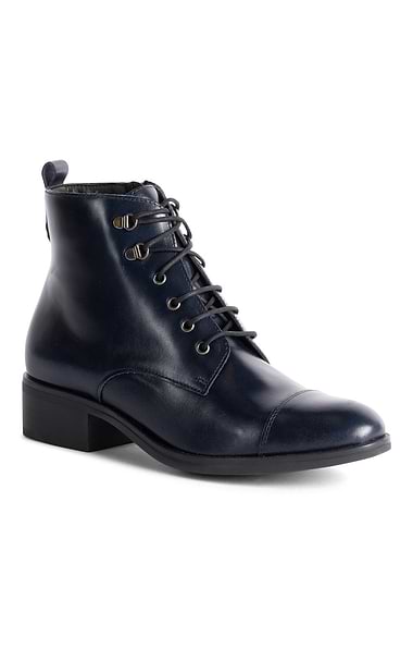 Ladies Leather Lace Ankle Boot