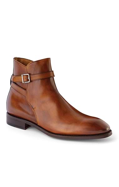 Men's Strap Round Ankle Boot