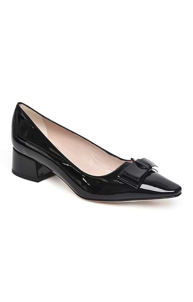 Ladies Patent Bow Shoes