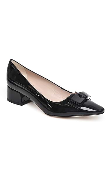 Ladies Patent Bow Shoes