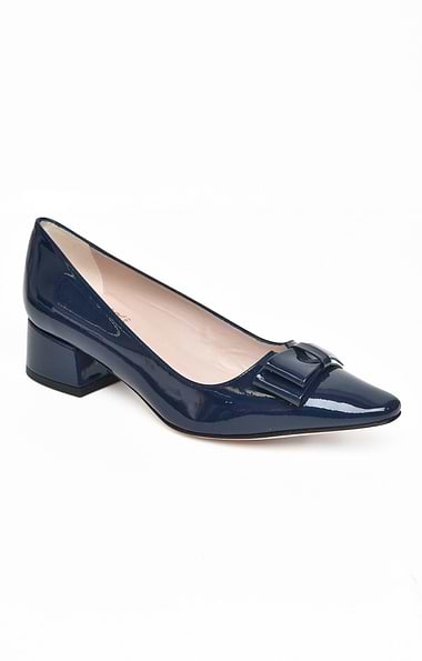 Ladies Patent Bow Shoes