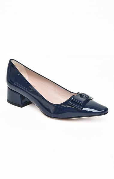 Ladies Patent Bow Shoes