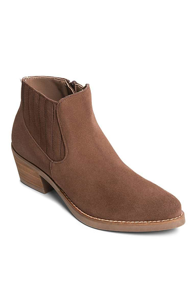 Ladies Suede Short Cowboy Boots