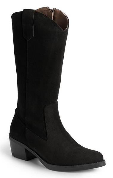 Ladies Suede Tall Cowboy Boots