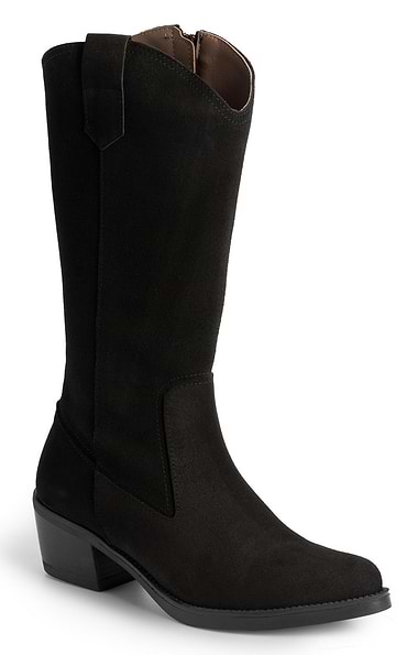 Ladies Suede Tall Cowboy Boots