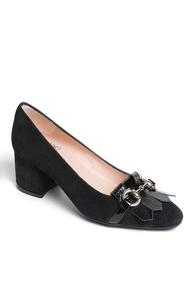 Ladies Suede Tassel Heels