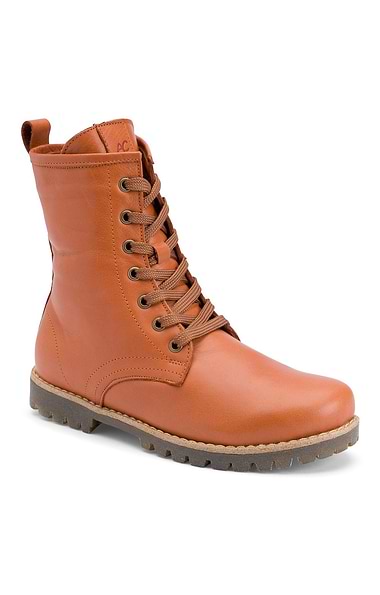Ladies Tall Lace-Up Leather Boots