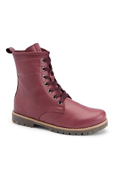 Ladies Tall Lace-Up Leather Boots