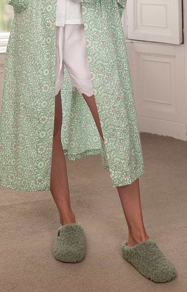 Ladies Curly Slipper