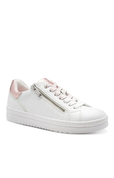 Ladies Marco Tozzi Textured Side Zip Trainers
