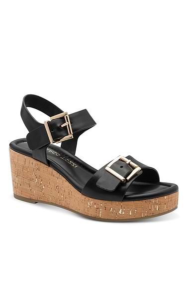 Ladies Marco Tozzi Cork Sole Wedge Sandal