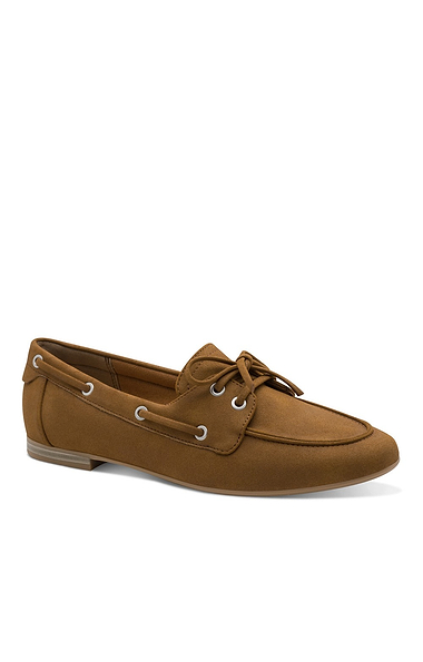 Ladies Marco Tozzi Tie Front Boat Shoes