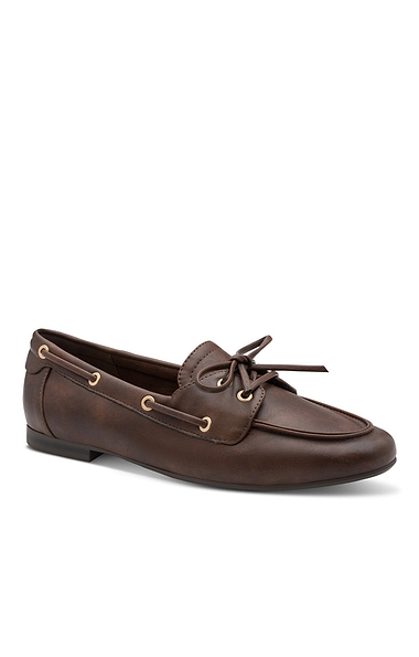 Ladies Marco Tozzi Tie Front Boat Shoes