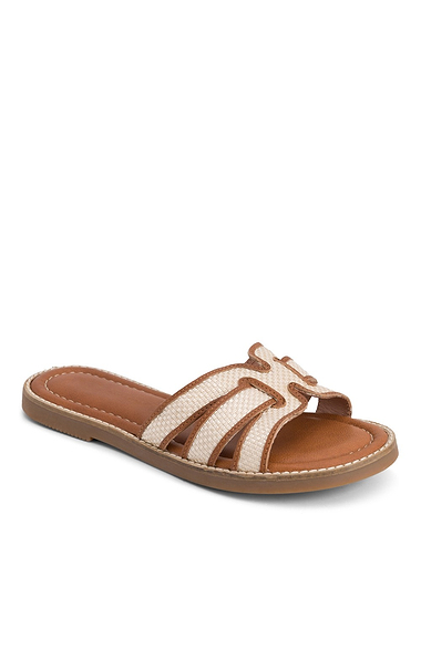 Ladies Marco Tozzi Canvas Buckle Detail Slip On