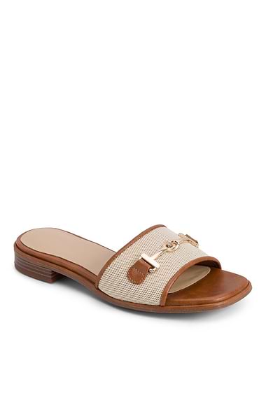 Ladies Marco Tozzi Canvas Buckle Detail Slip On