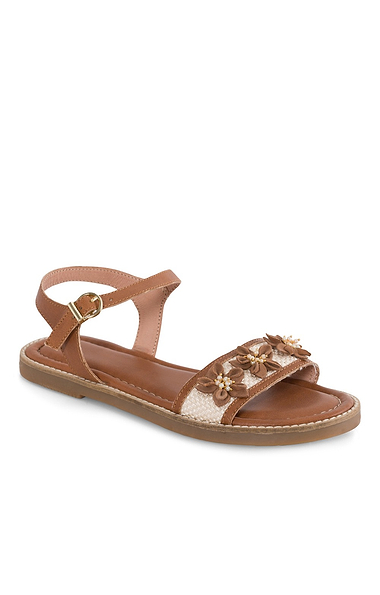 Ladies Marco Tozzi Canvas Floral Sandal